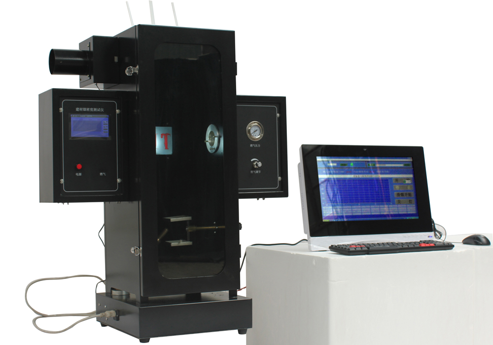 Building material smoke density tester